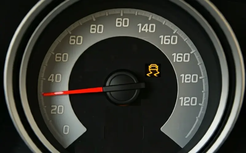 estigo Control de tracción del carro encendido.